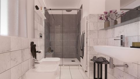 Bagno di Servizio in stile classico di 5 di Studio LABventinove