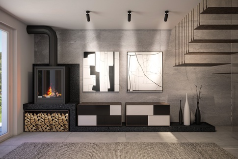 Open Space in stile moderno di 83 di MICHELE VOLPI STUDIO INTERIOR DESIGN