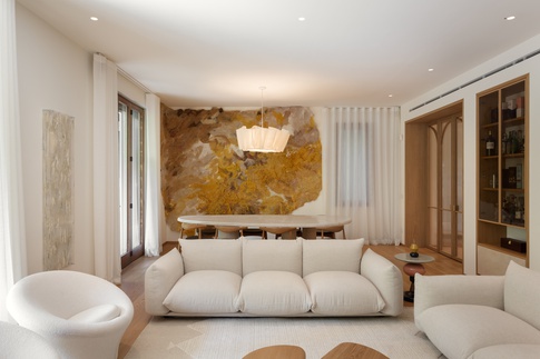 Soggiorno in stile contemporaneo di 50 di NOMADE ARCHITETTURA