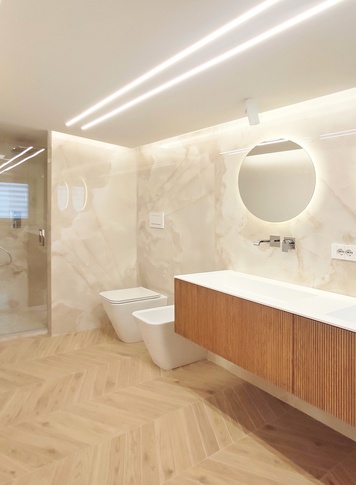 Bagno in stile contemporaneo di 6 di Arcangelo Primato Bagno in stile contemporaneo di 6 di Arcangelo Primato