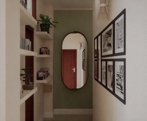Corridoio in stile moderno di 5 di Caterina Scamardella Architetto