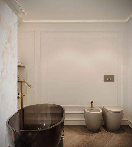 Bagno in stile contemporaneo di 10 di Salvatore Sito Interior Designer