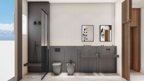 Bagno in stile contemporaneo di 10 di Salvatore Sito Interior Designer