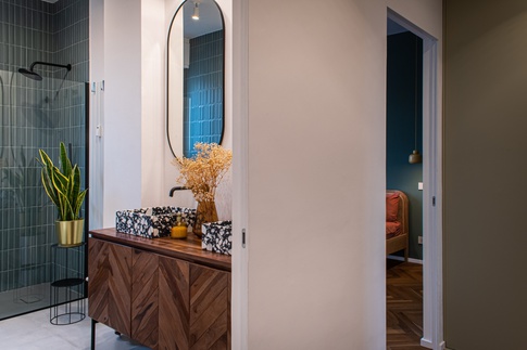 Bagno in stile contemporaneo di 6 di Studio Ambrante Architetti