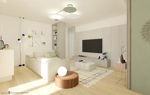 Open Space in stile contemporaneo di 45 di Ester Barboni architetto Open Space in stile contemporaneo di 45 di Ester Barboni architetto