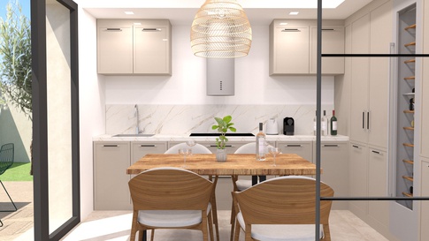 Open Space in stile contemporaneo di 40 di Mentor Interior Design