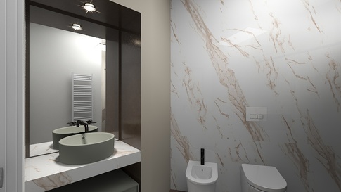 Bagno in stile contemporaneo di 5 di Arar Studio di Arar Muna Isabella