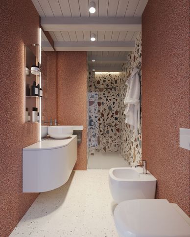 Bagno in stile contemporaneo di 6 di Ilaria HomeDesign