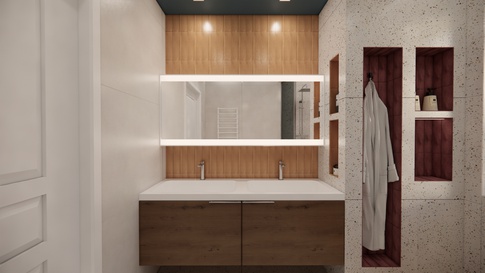 Bagno in stile contemporaneo di 8 di Studio Gaetano Riccardelli Bagno in stile contemporaneo di 8 di Studio Gaetano Riccardelli