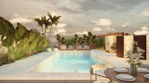 Piscina in stile contemporaneo di 100 di Salvatore Sito Interior Designer