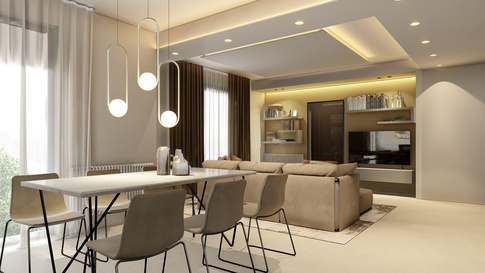 Open Space in stile contemporaneo di 43 di think in Yellow - interior design Open Space in stile contemporaneo di 43 di think in Yellow - interior design
