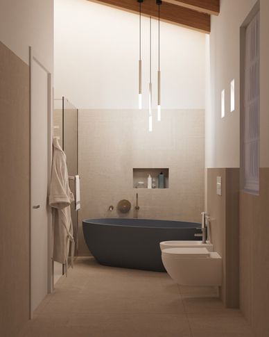 Bagno in stile contemporaneo di 9 di Cariolato Arredamenti