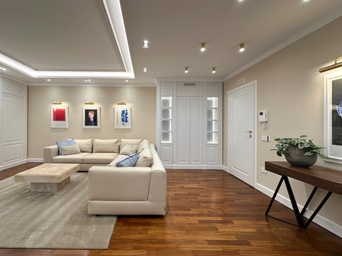 Soggiorno in stile contemporaneo di 47 di Studio Gaetano Riccardelli