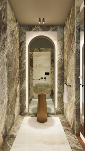 Bagno in stile contemporaneo di 10 di Salvatore Sito Interior Designer