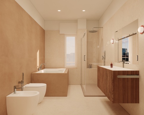 Bagno in stile nordico di 9 di Arch'IN - Architettura di Interni Bagno in stile nordico di 9 di Arch'IN - Architettura di Interni