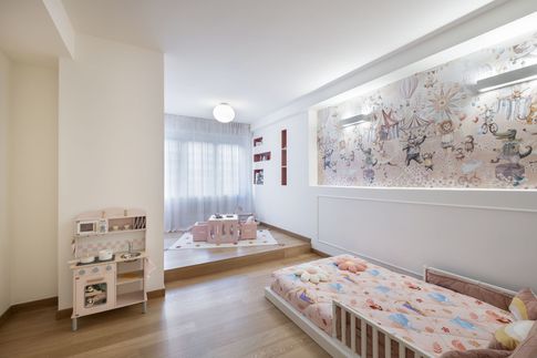 Cameretta Bambini in stile contemporaneo di 19 di Bossi Vigorito Building Interior