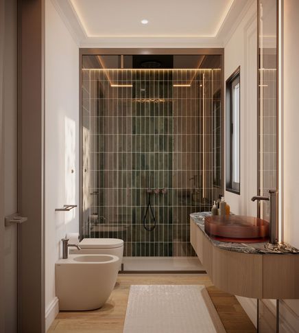 Bagno in stile contemporaneo di 15 di Salvatore Sito Interior Designer