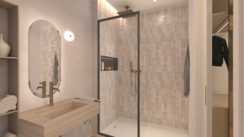 Bagno in stile contemporaneo di 7 di ALTER EGO LIVING DESIGN