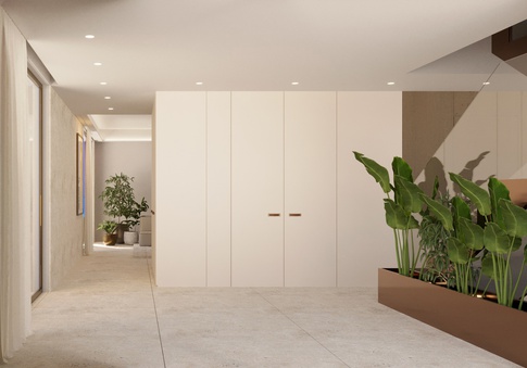 Ingresso in stile contemporaneo di 25 di EmmePi Architettura