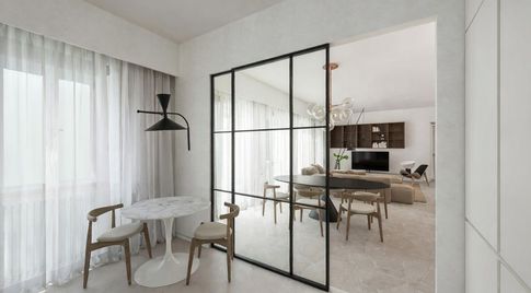 Soggiorno in stile minimal di 70 di Elena Mariotti Soggiorno in stile minimal di 70 di Elena Mariotti