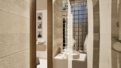 Bagno in stile contemporaneo di 4 di Disi Design