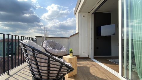 Terrazza in stile contemporaneo di 20 di kkarchitecture