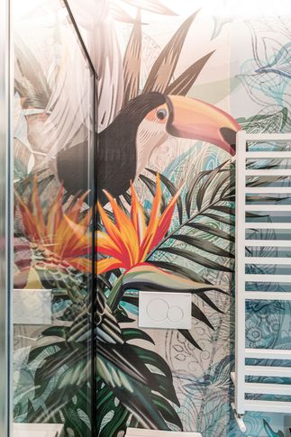 Bagno in stile moderno di 4 di Bossi Vigorito Building Interior