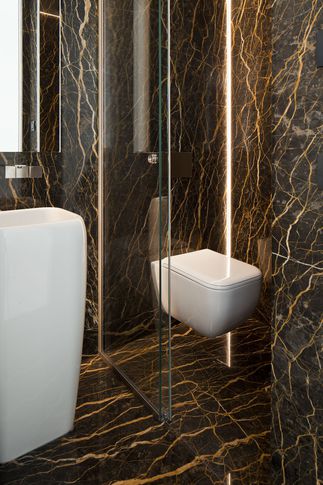 Bagno di Servizio in stile minimal di 2 di Ciliegio Esterno