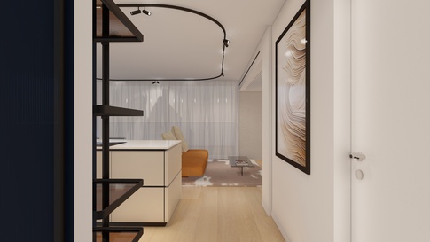 Open Space in stile contemporaneo di 40 di Areadieci architettura