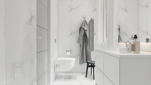 Bagno in stile contemporaneo di 5 di Nicoletta Russo Interior Designer