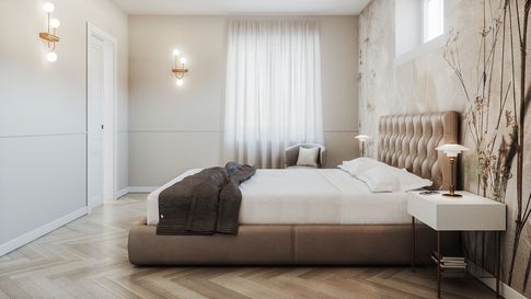 Camera da Letto in stile contemporaneo di 18 di Annalisa Carli Architetto