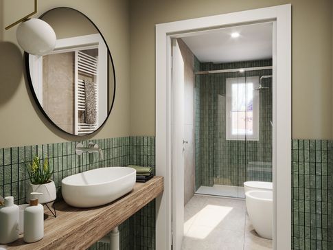 Bagno in stile moderno di 6 di AT Design Studio