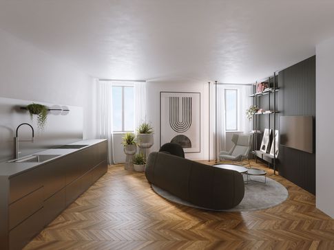 Open Space in stile minimal di 80 di Federica Rossi Open Space in stile minimal di 80 di Federica Rossi