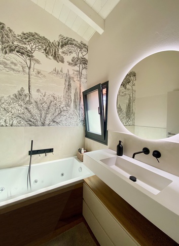 Bagno in stile moderno di 5 di SuMisura Architetti