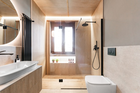 Bagno in stile contemporaneo di 10 di Arch. Luca Caprioli
