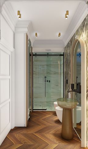 Bagno in stile contemporaneo di 10 di Salvatore Sito Interior Designer