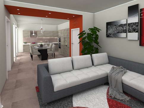 Open Space in stile contemporaneo di 36 di Francesca Boglio Architetto