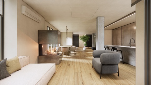 Open Space in stile naturale di 50 di Simona Fogalesi interior designer