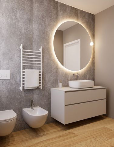 Bagno in stile moderno di 9 di Silvia Aquilani . Design studio