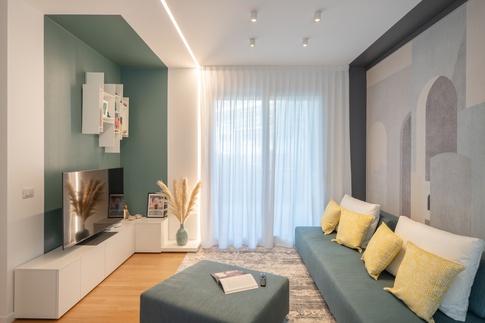 Open Space in stile contemporaneo di 25 di Annalisa Carli Architetto