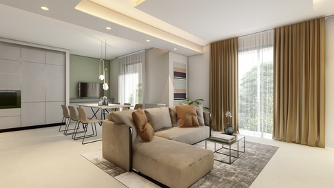 Open Space in stile contemporaneo di 43 di think in Yellow - interior design Open Space in stile contemporaneo di 43 di think in Yellow - interior design