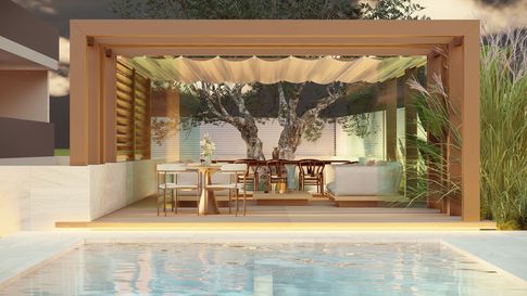 Piscina in stile contemporaneo di 100 di Salvatore Sito Interior Designer