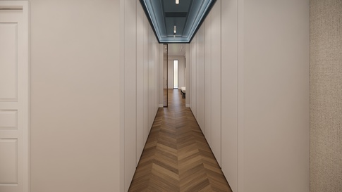 Corridoio in stile contemporaneo di 16 di Studio Gaetano Riccardelli