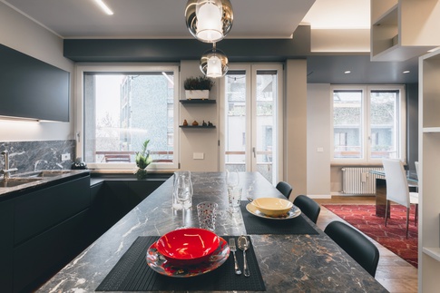 Open Space in stile contemporaneo di 51 di Annalisa Carli Architetto