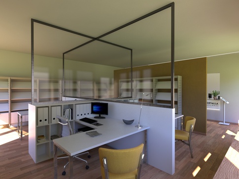 Open Space in stile contemporaneo di 42 di Francesca Boglio Architetto