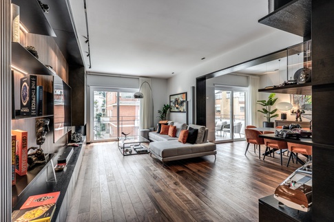Soggiorno in stile contemporaneo di 20 di MOB Architects