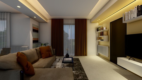 Open Space in stile contemporaneo di 43 di think in Yellow - interior design