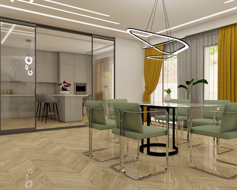 Open Space in stile moderno di 65 di Emmedue Architetti