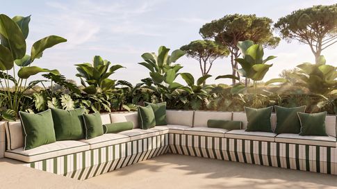 Terrazza in stile contemporaneo di 43 di EmmePi Architettura