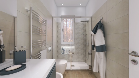 Bagno in stile moderno di 4 di Nicoletta Russo Interior Designer